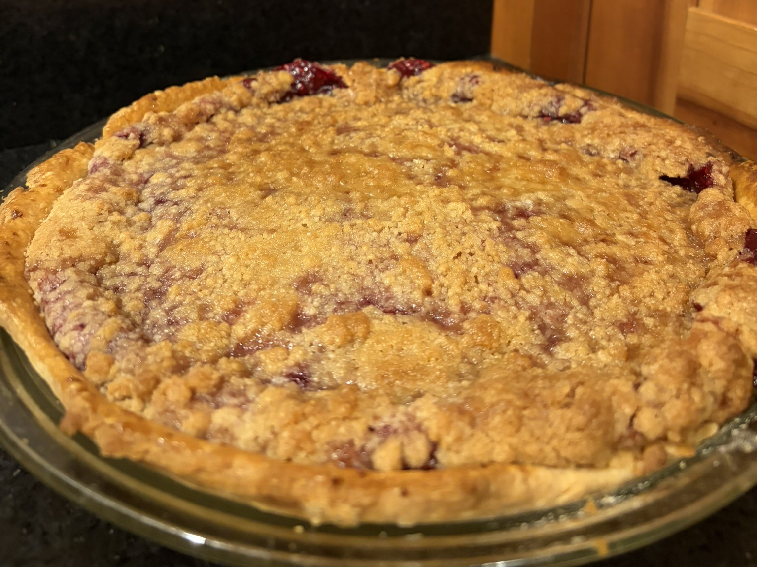 Raspberry Lemon Crumble Pie